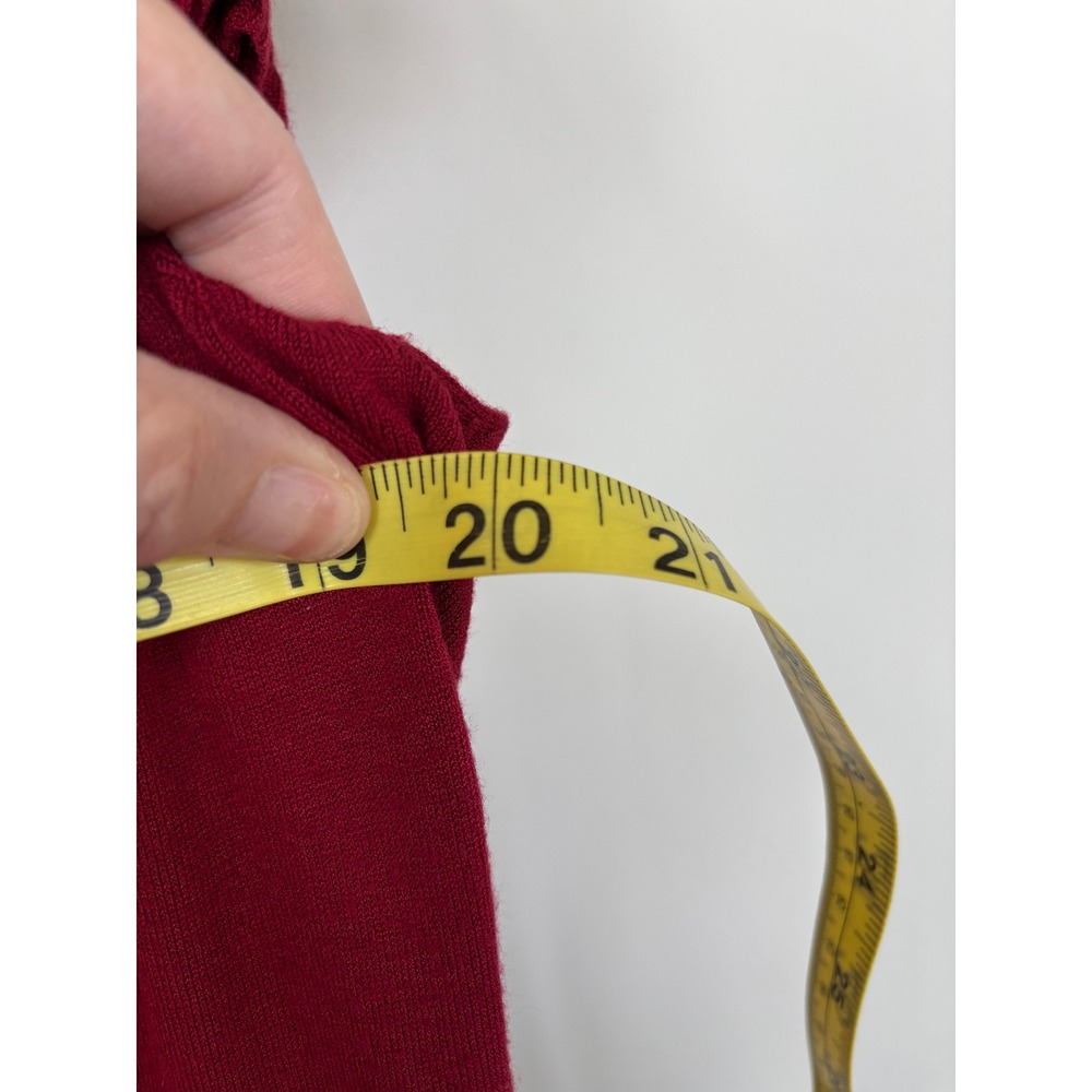 Effie's Heart Myrna Dress Crimson Red Pointelle Knit Ruffle Hem EH305r L/XL NEW - Picture 11 of 11